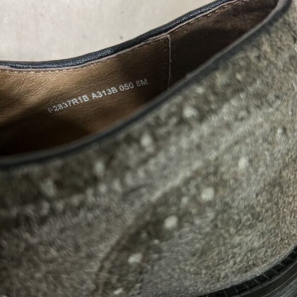 JOHN VARVATOS‎ SID BROGUE WING OXFORD SMOKE SHOES SIZE 8M - Picture 4 of 6